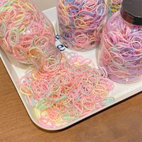 Cute Sweet Solid Color Plastic Rubber Band main image 3