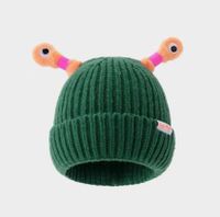 Unisex Cartoon Style Cute Funny Eye Embroidery Eaveless Wool Cap sku image 13