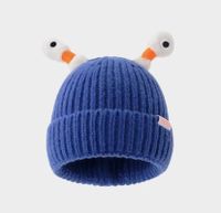 Unisex Cartoon Style Cute Funny Eye Embroidery Eaveless Wool Cap sku image 12