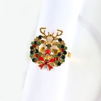 Christmas Baroque Style Cartoon Zinc Alloy Party Napkin Rings sku image 1