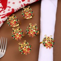 Christmas Baroque Style Cartoon Zinc Alloy Party Napkin Rings main image 5