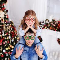 Christmas Cartoon Style Cute Santa Claus Glasses Nonwoven Party Festival Photography Props main image 4