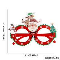 Christmas Cartoon Style Cute Santa Claus Glasses Nonwoven Party Festival Photography Props sku image 1