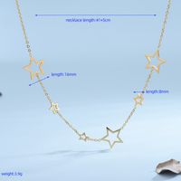 Casual Classic Style Star Titanium Steel Plating 18k Gold Plated Necklace main image 3