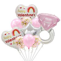 Valentine's Day Cute Romantic Letter Heart Shape Aluminum Film Wedding Party Balloons main image 2