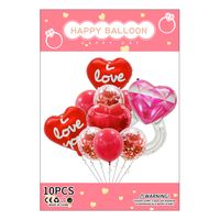 Valentine's Day Cute Romantic Letter Heart Shape Aluminum Film Wedding Party Balloons sku image 1