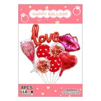 Valentine's Day Cute Romantic Letter Heart Shape Aluminum Film Wedding Party Balloons sku image 4