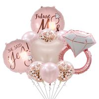 Valentine's Day Cute Romantic Letter Heart Shape Aluminum Film Wedding Party Balloons main image 4