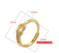 Casual Elegant Simple Style Heart Shape Copper Plating Inlay Artificial Pearls Copper Zircon 18k Gold Plated Open Rings main image 5