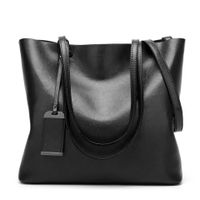 Women's Pu Leather Solid Color Streetwear Square Zipper Tote Bag main image 8