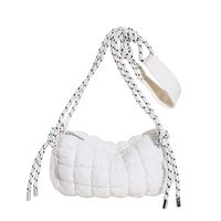 Women's Cotton Plaid Cute Pillow Shape Zipper Cloud Shape Bag sku image 1