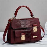 Women's Pu Leather Solid Color Elegant Square Flip Cover Handbag main image 5