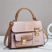 Women's Pu Leather Solid Color Elegant Square Flip Cover Handbag sku image 6