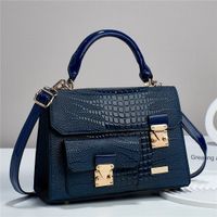 Women's Pu Leather Solid Color Elegant Square Flip Cover Handbag sku image 7