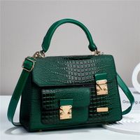Women's Pu Leather Solid Color Elegant Square Flip Cover Handbag sku image 4