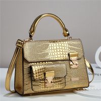 Women's Pu Leather Solid Color Elegant Square Flip Cover Handbag sku image 8