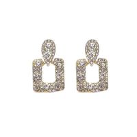 1 Pair Ig Style Simple Style Square Inlay Alloy Zircon Ear Studs main image 2