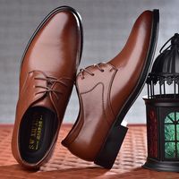 Men's Business Solid Color Round Toe Flats main image 3