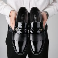 Men's Business Solid Color Point Toe Flats main image 5