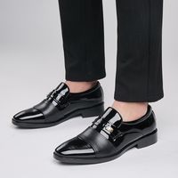 Men's Business Solid Color Point Toe Flats main image 3