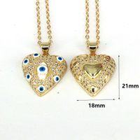 Romantic Cross Star Heart Shape Copper 18k Gold Plated Zircon Pendant Necklace In Bulk main image 2
