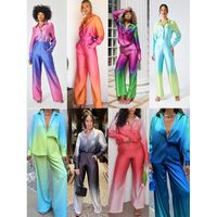 Street Women's Casual Gradient Color Polyester Pants Sets Pants Sets main image 1