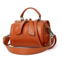 Women's Pu Leather Solid Color Vintage Style Square Zipper Handbag main image 2