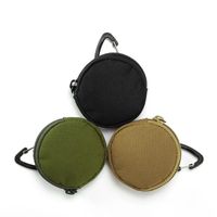 Unisex Solid Color Oxford Cloth Zipper Coin Purses main image video