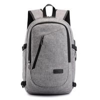 Unisex Solid Color Oxford Cloth Zipper Functional Backpack Laptop Backpack main image 4