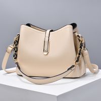 Women's Pu Leather Solid Color Vintage Style Square Zipper Shoulder Bag main image 5