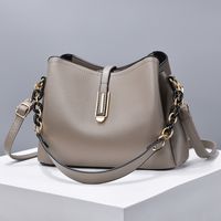 Women's Pu Leather Solid Color Vintage Style Square Zipper Shoulder Bag sku image 5