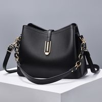 Women's Pu Leather Solid Color Vintage Style Square Zipper Shoulder Bag main image 2