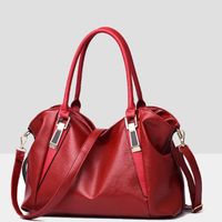 Women's Pu Leather Solid Color Elegant Square Zipper Handbag sku image 2