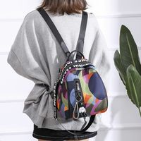 Waterproof Anti-theft Color Block Daily Women's Backpack main image 2