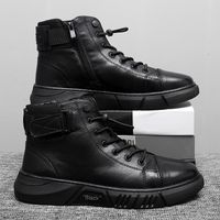 Men's Casual Solid Color Round Toe Classic Boots sku image 14