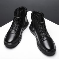 Men's Casual Solid Color Round Toe Classic Boots main image 2
