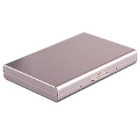 Men's Solid Color Stainless Steel Lock Clasp Card Holders sku image 4