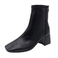 Women's Streetwear Solid Color Square Toe Classic Boots sku image 3