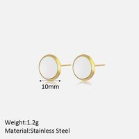 1 Pair Korean Style Geometric Plating Stainless Steel Ear Studs sku image 1