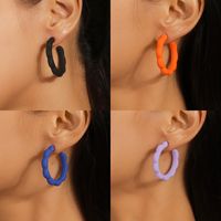 1 Pair Simple Style Classic Style Solid Color Plastic Ear Studs main image 4