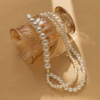 Vintage Style Lady Round Imitation Pearl Beaded Women's Layered Necklaces main image 5
