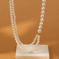 Vintage Style Lady Round Imitation Pearl Beaded Women's Layered Necklaces main image 4