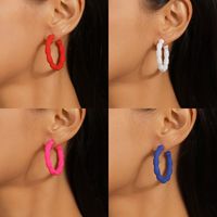 1 Pair Simple Style Classic Style Solid Color Plastic Ear Studs main image 3