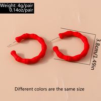 1 Paire Style Simple Style Classique Couleur Unie Plastique Boucles D'oreilles main image 10