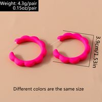 1 Pair Simple Style Classic Style Solid Color Plastic Ear Studs main image 2