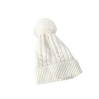 Women's Basic Simple Style Solid Color Twist Pom Poms Eaveless Wool Cap main image 2