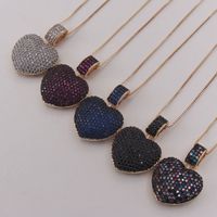 Fashion Copper Micro-plated Alloy-plated Rhodium-plated Rhomboid Necklace Nhbp127482 sku image 13