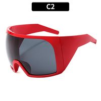 Simple Style Classic Style Color Block Pc Square Mountain Style Biker Full Frame Sports Sunglasses sku image 3
