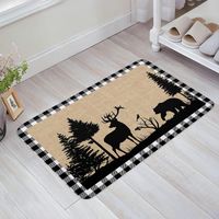 Vacation Geometric Stripe Solid Color Polyester Floor Mat main image 4