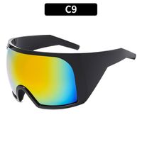 Simple Style Classic Style Color Block Pc Square Mountain Style Biker Full Frame Sports Sunglasses sku image 9